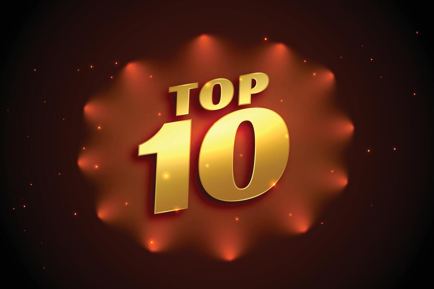 top 10 shiny golden award background vector