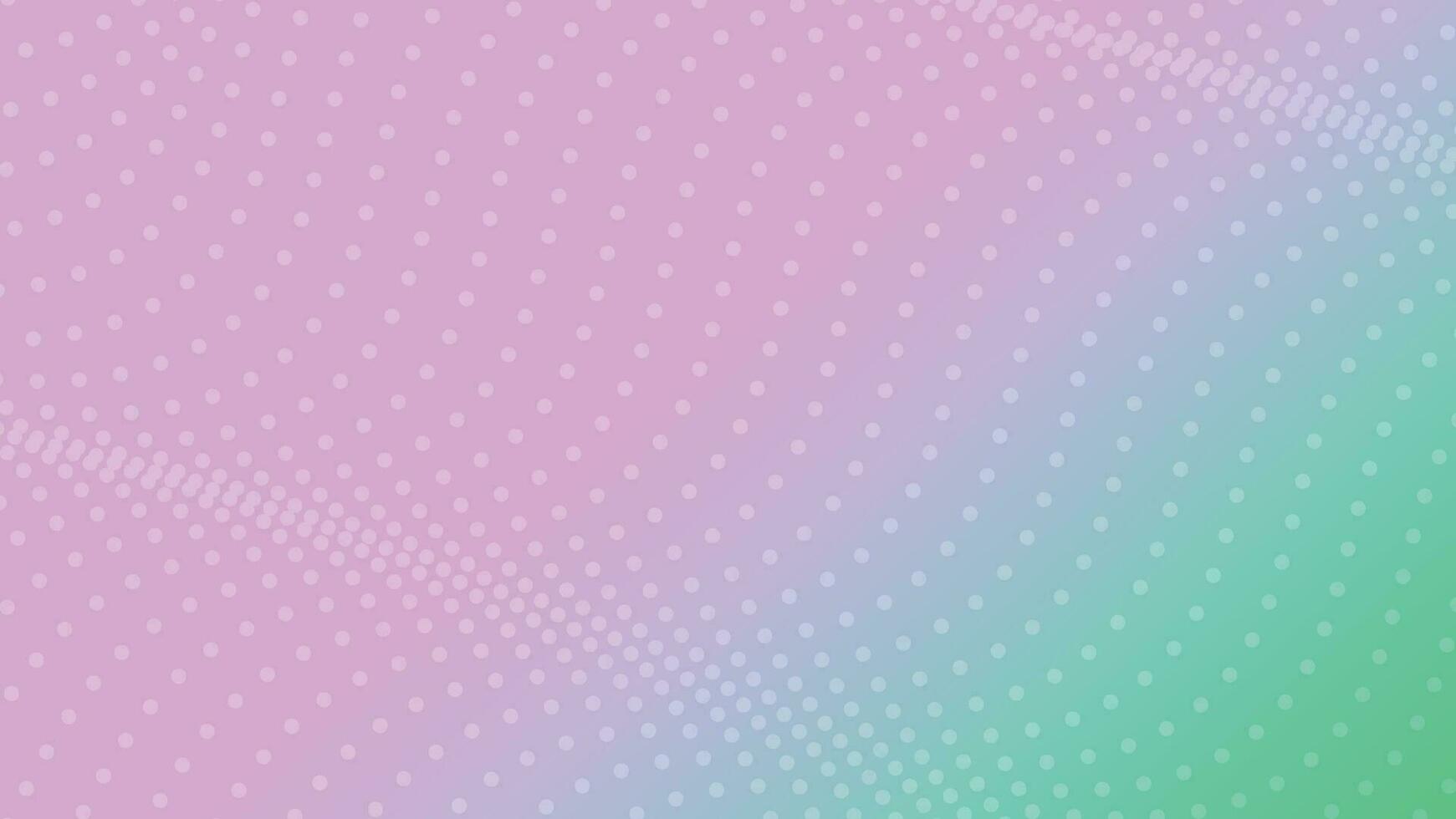 abstract background with modern dots wavy pattern on pink and green color gradient vector