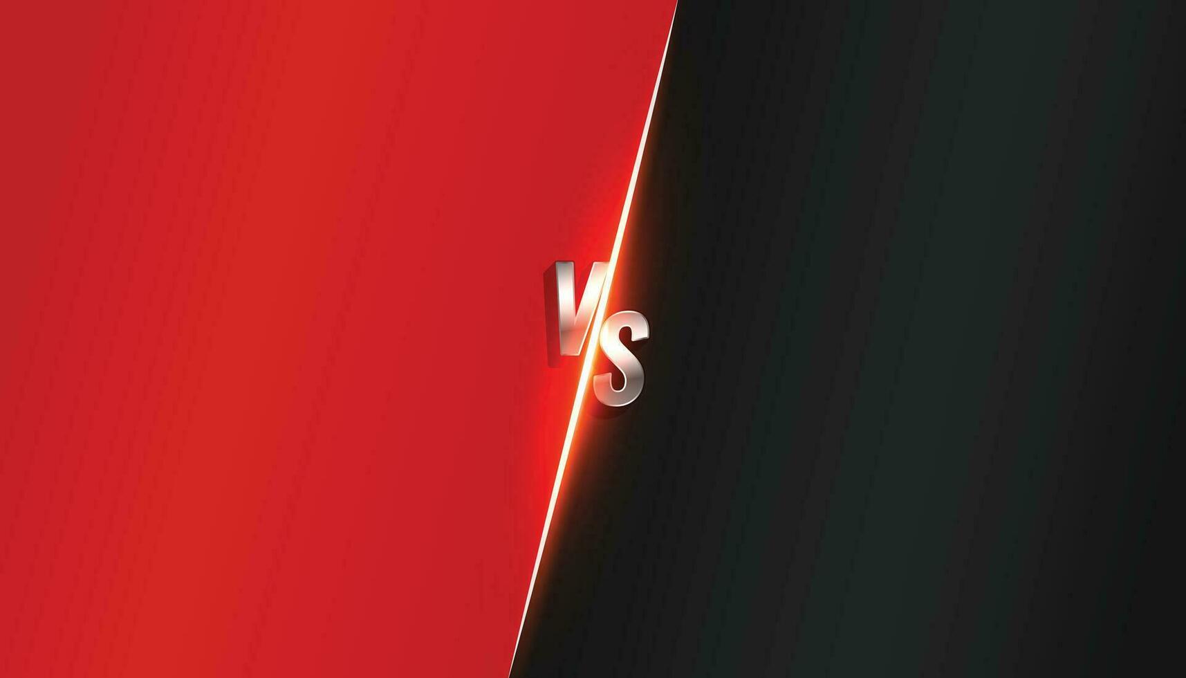 versus vs antecedentes en rojo y negro color vector