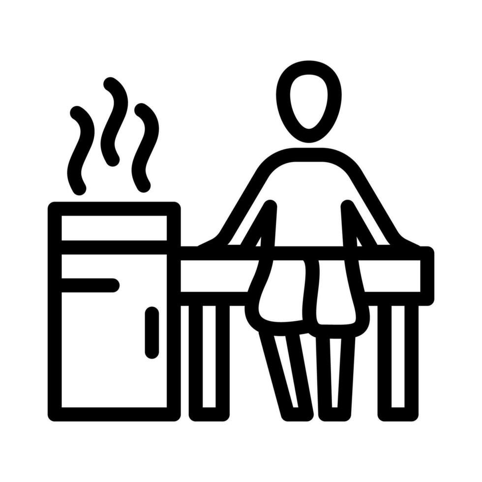 sauna icono o logo diseño aislado firmar símbolo vector ilustración - alto calidad línea estilo vector icono