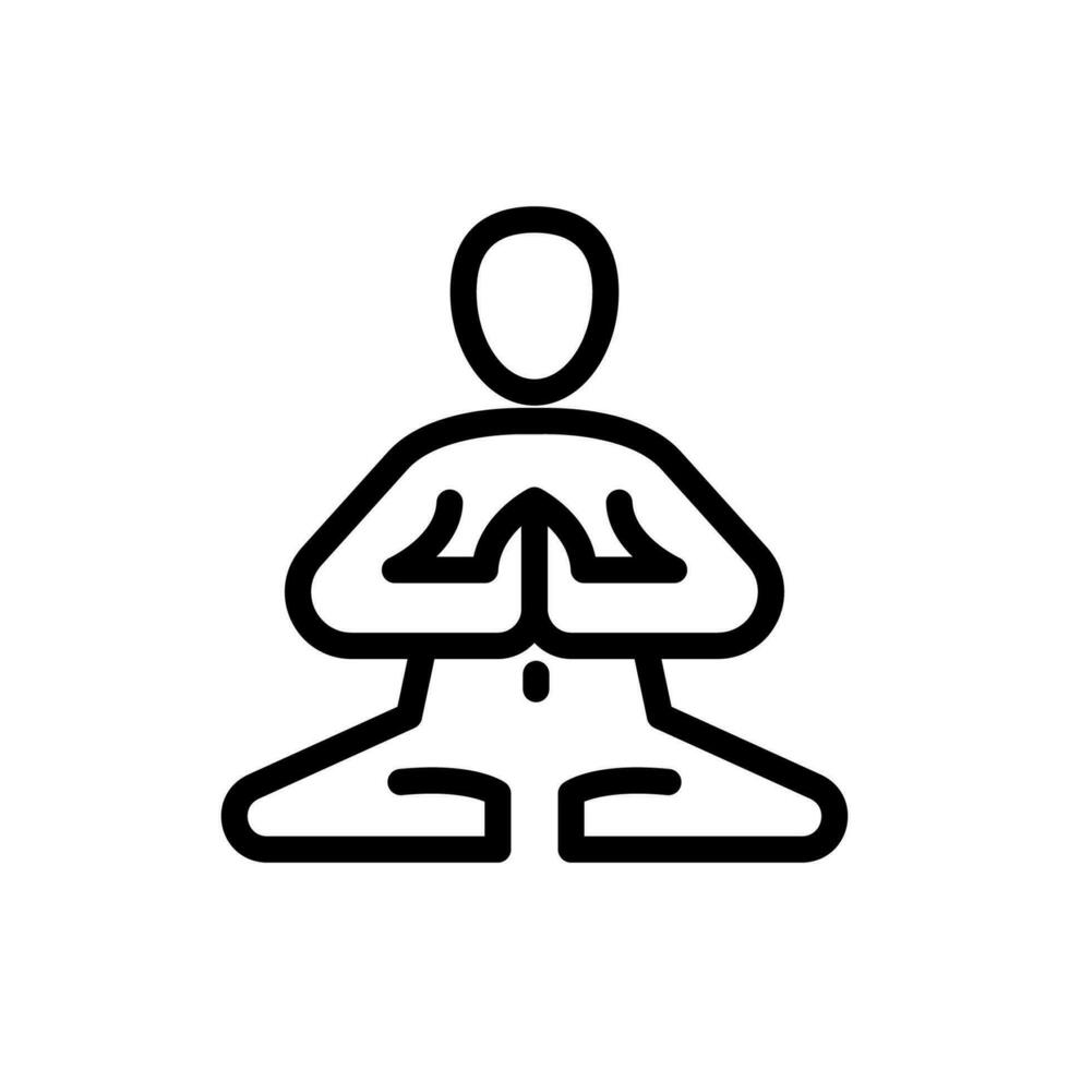 yoga icon or logo design isolated sign symbol vector illustration - high quality line style vector icon