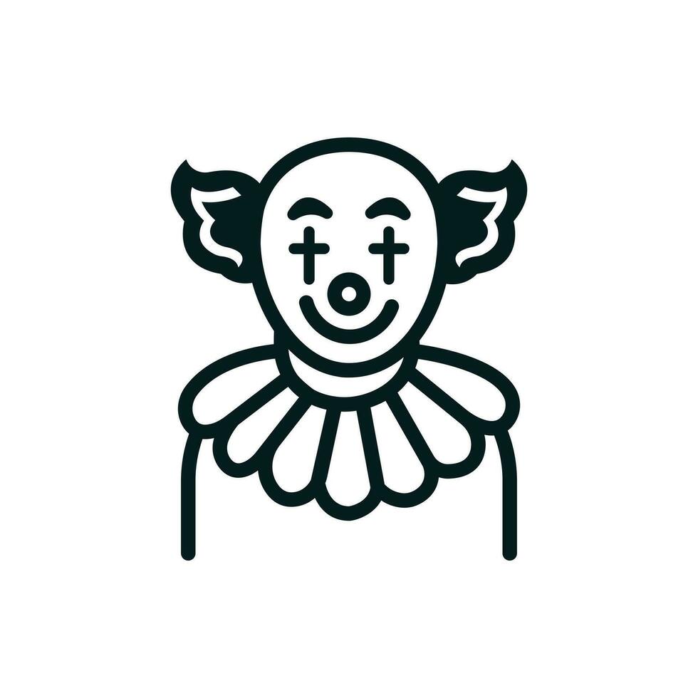 Clown icon line icon. Vector illustration, symbol logo design style