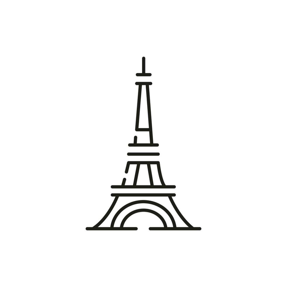 Eiffel tower line icon. Travel and holiday concept. Vector illustration