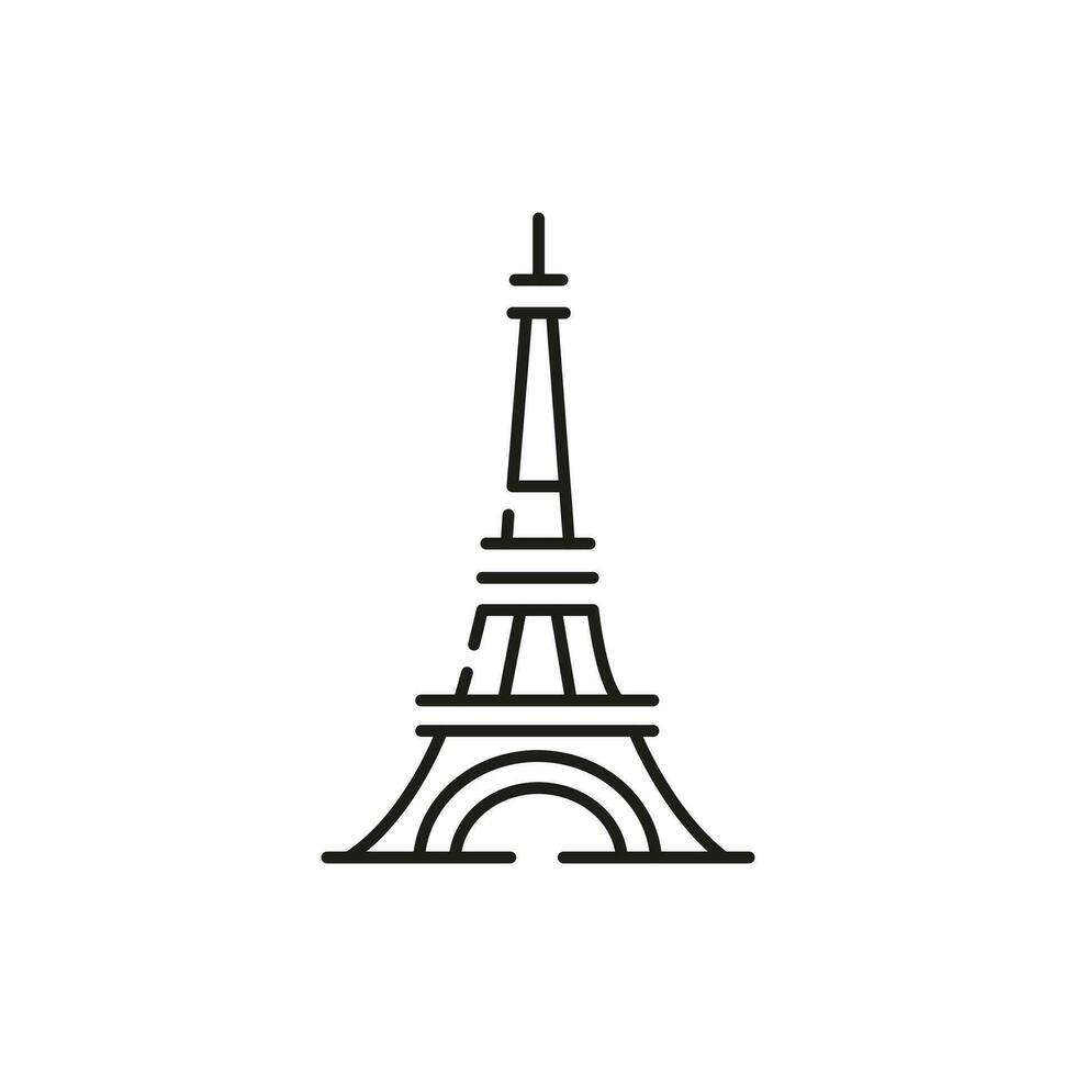 Eiffel tower line icon. Travel and holiday concept. Vector illustration