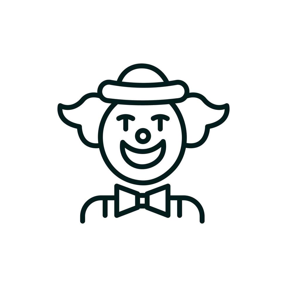 Clown icon line icon. Vector illustration, symbol logo design style