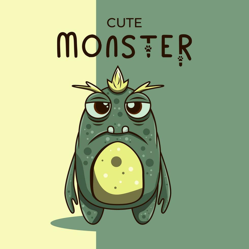 Cute monster character vector illustration