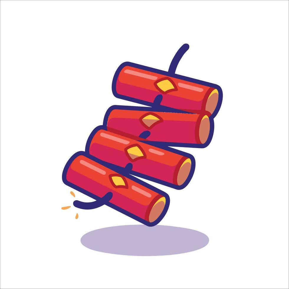 free vector chinese firecracker icon. Chinese New Year