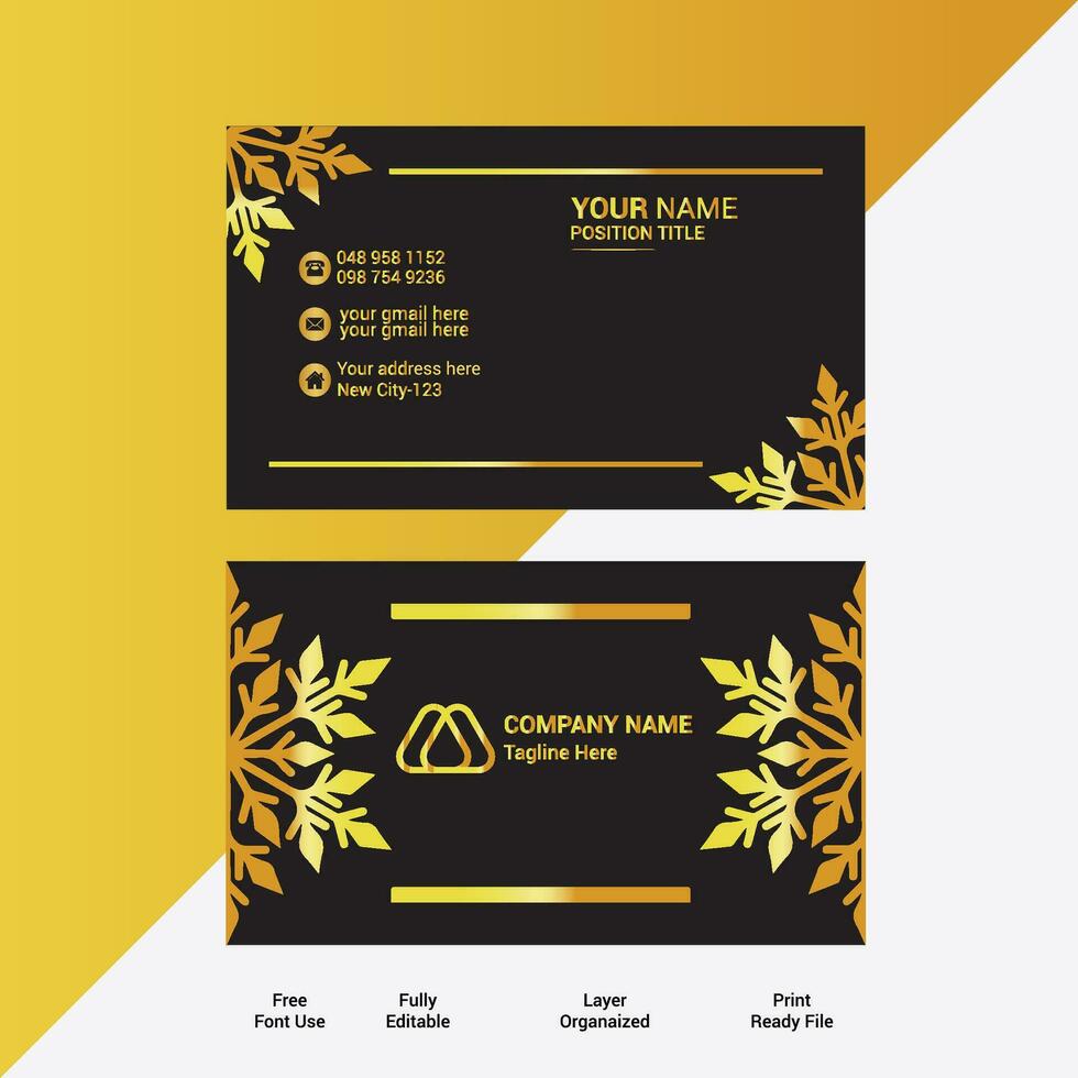 Modern and luxury business card design template vector