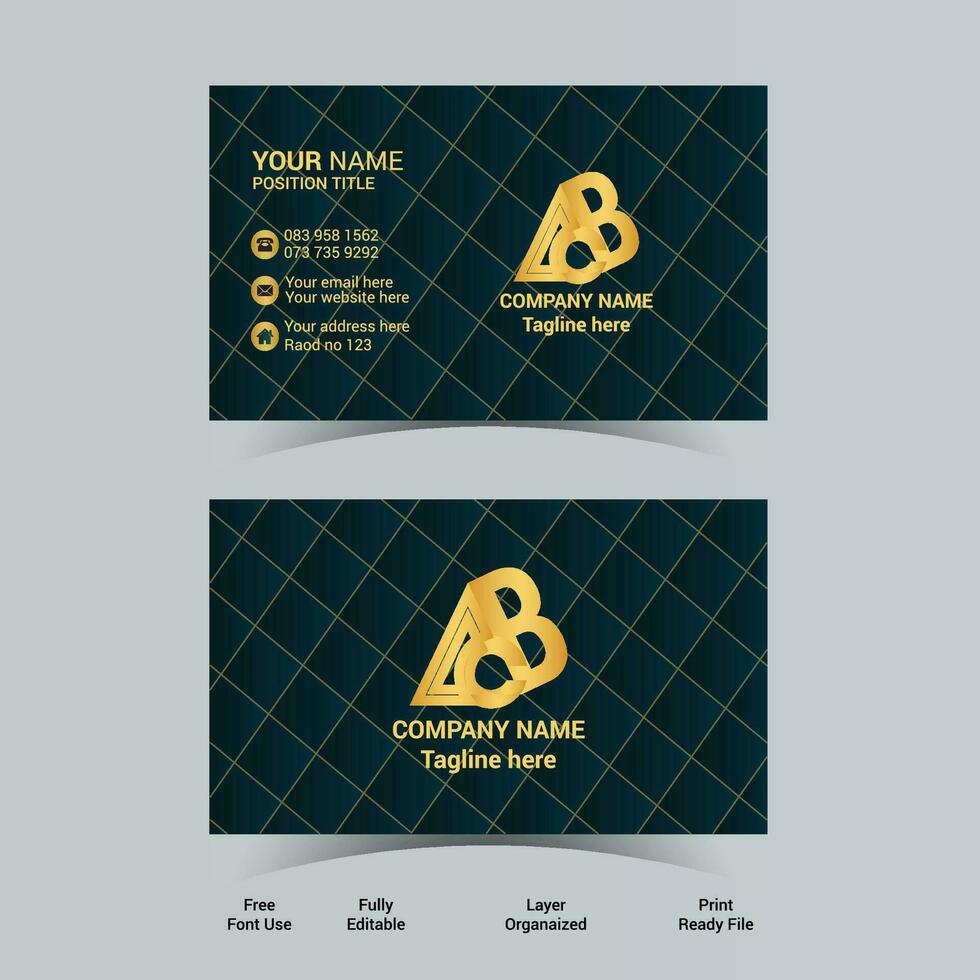 Modern and luxury business card design template vector