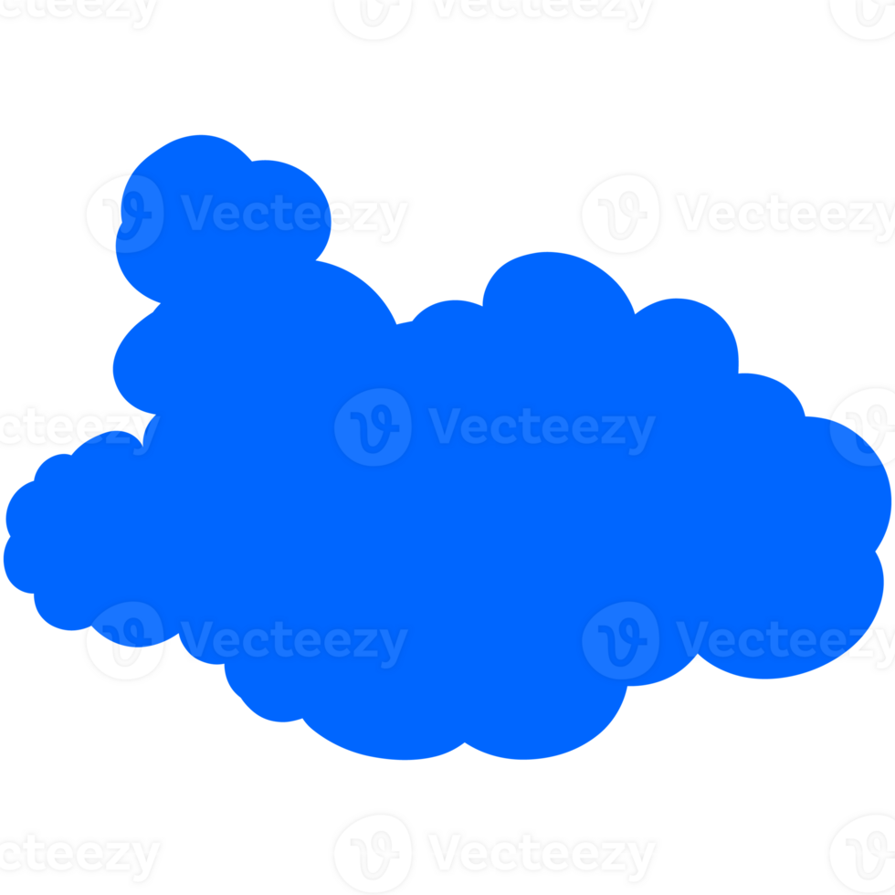 Simple cute cartoon design of clouds. png