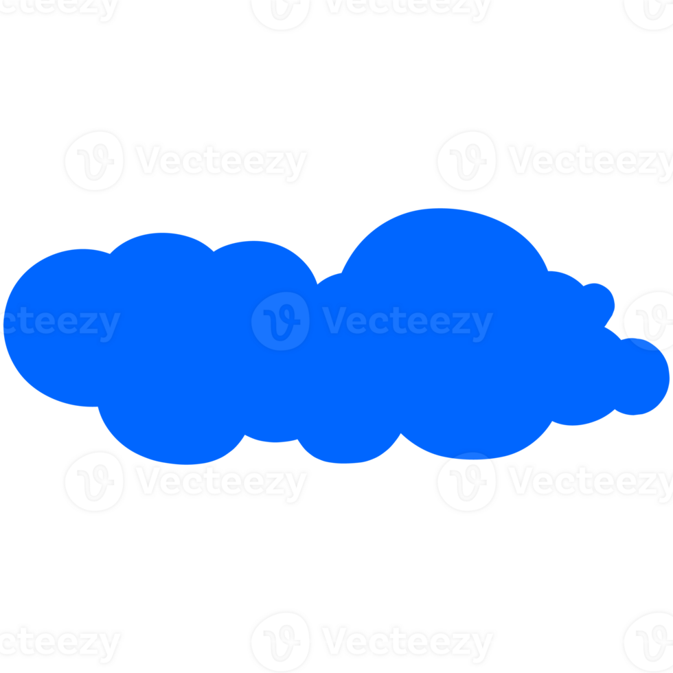 Simple cute cartoon design of clouds. png