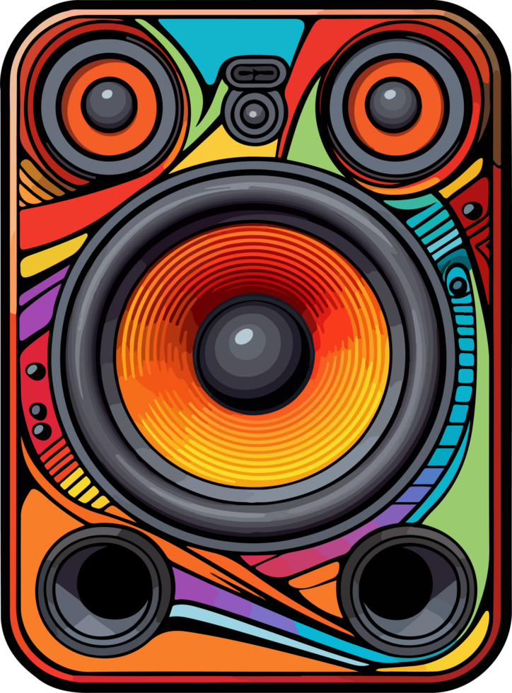 AI generated Audio speaker clipart design illustration png