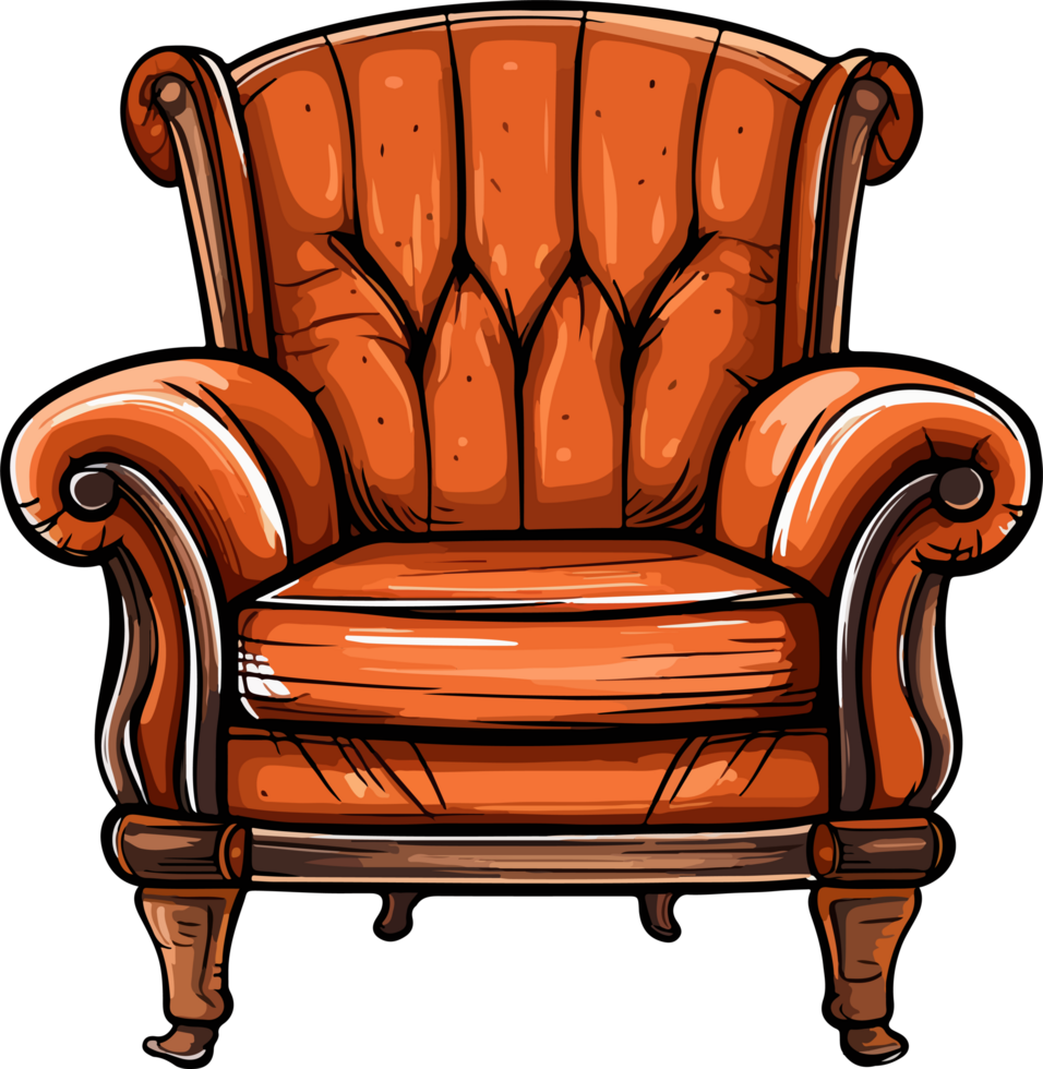 AI generated Arm chair clipart design illustraion png