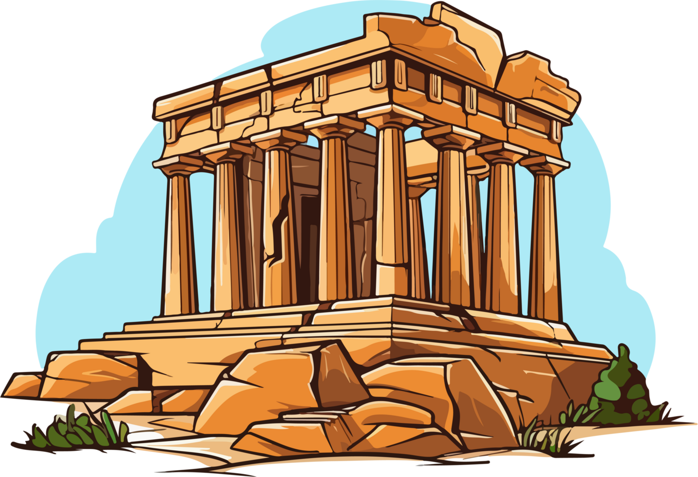 AI generated Ancient temple clipart design illustration png