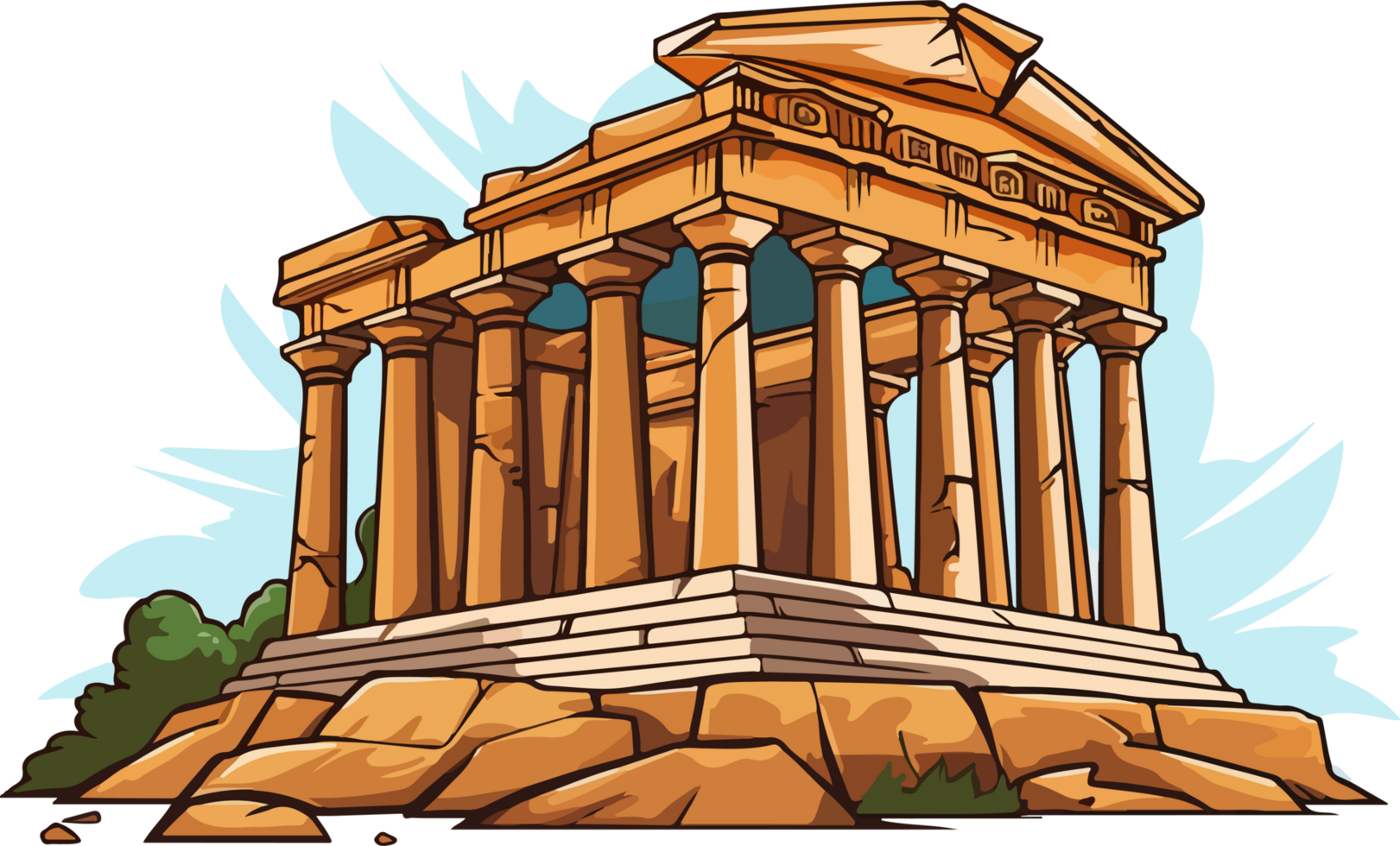 AI generated Ancient temple clipart design illustration png