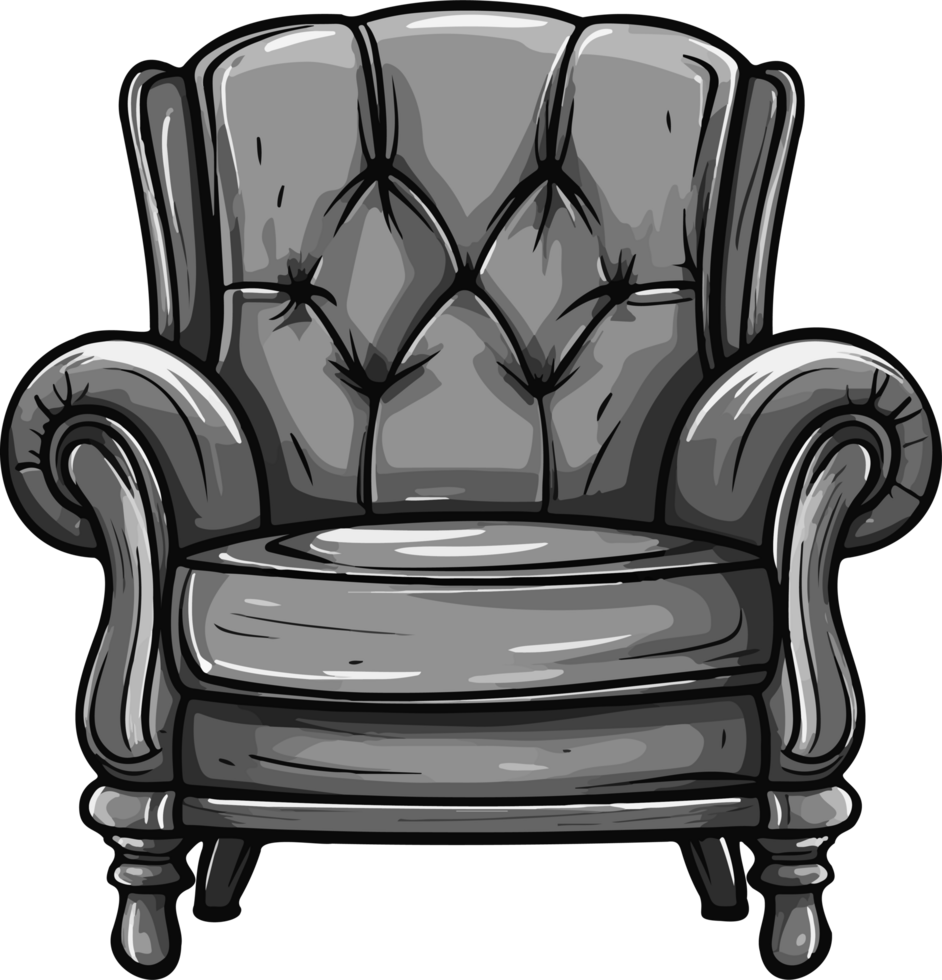 AI generated Arm chair clipart design illustraion png