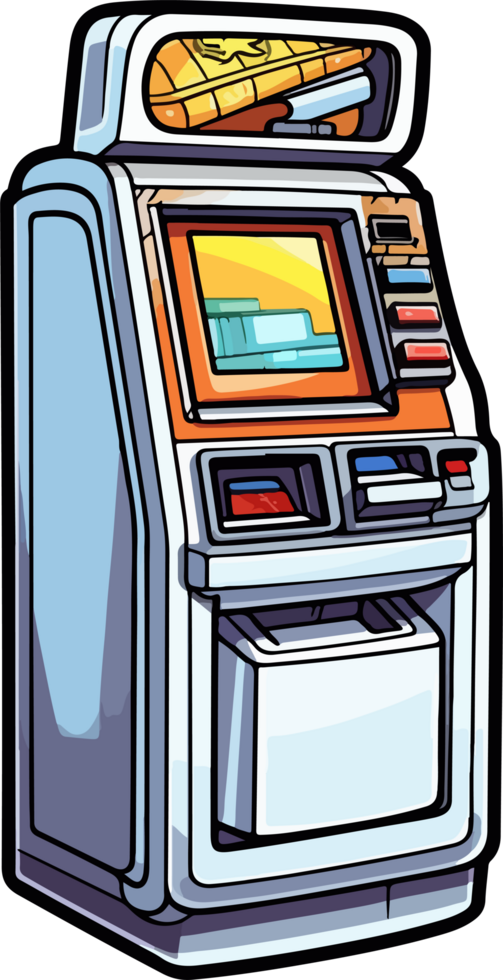 AI generated Atm machine clipart design illustration png