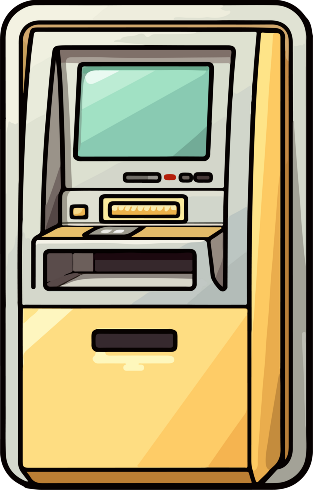 ai gerado atm máquina clipart Projeto ilustração png