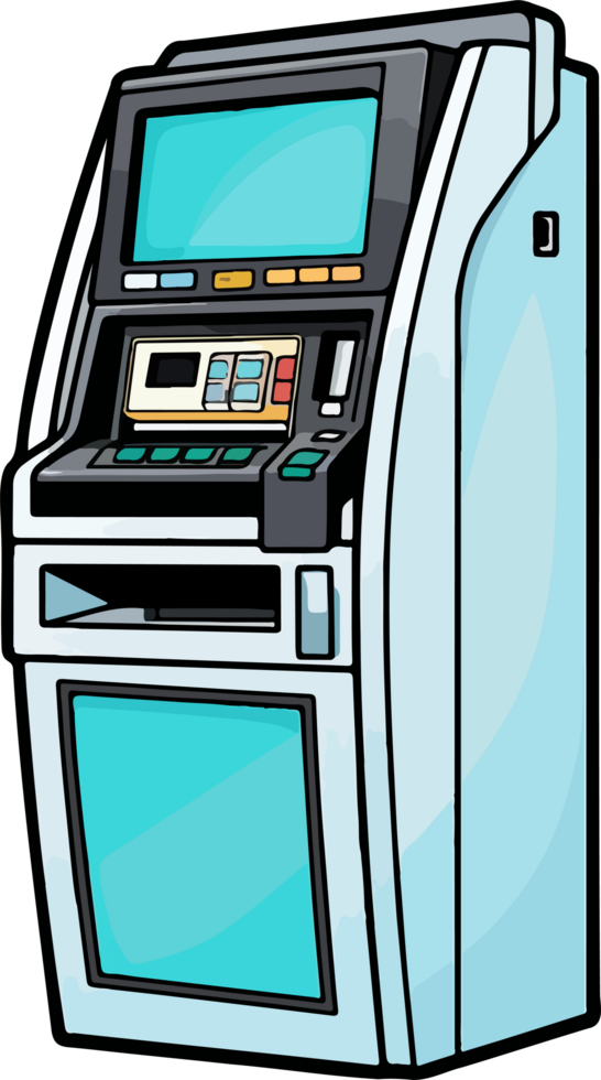 AI generated Atm machine clipart design illustration png