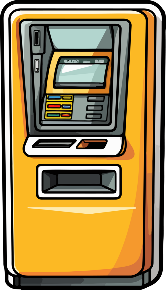 AI generated Atm machine clipart design illustration png