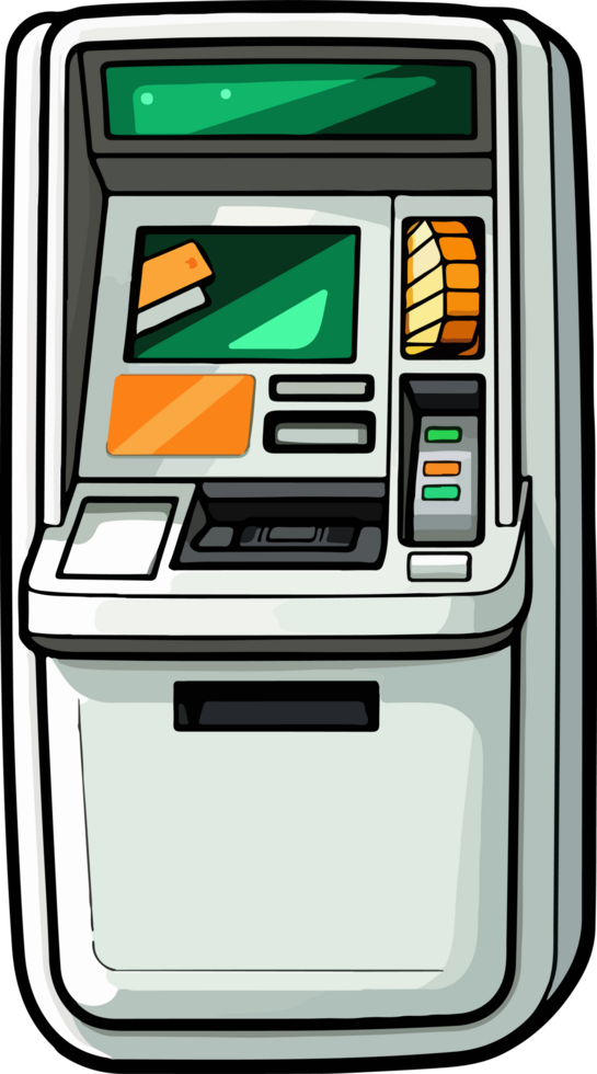 AI generated Atm machine clipart design illustration png