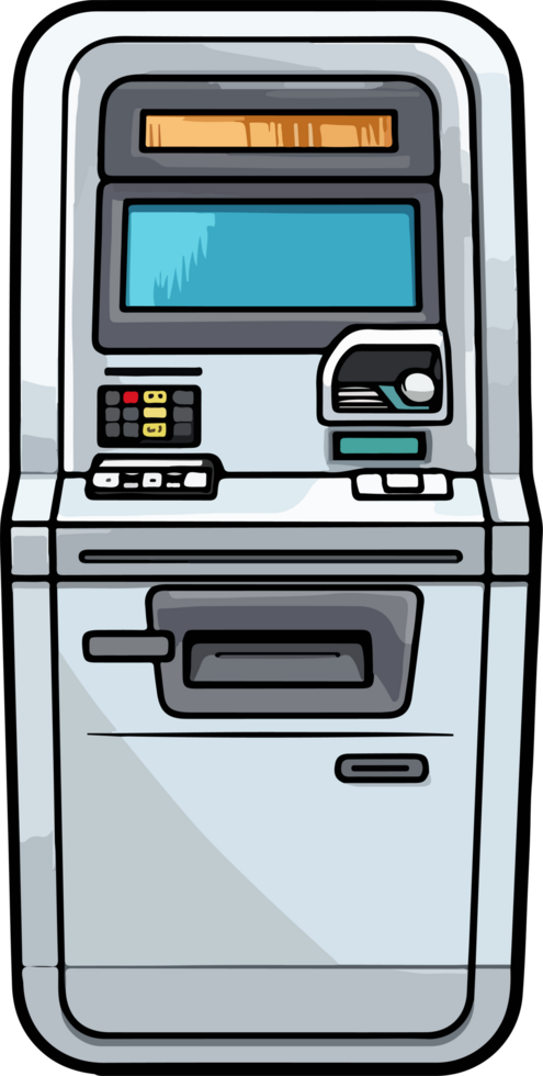 AI generated Atm machine clipart design illustration png