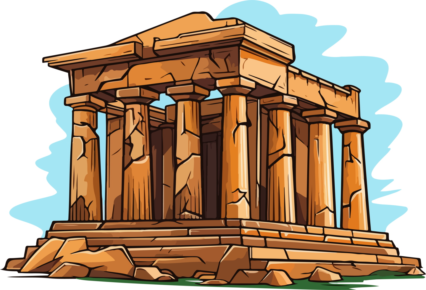 AI generated Ancient temple clipart design illustration png