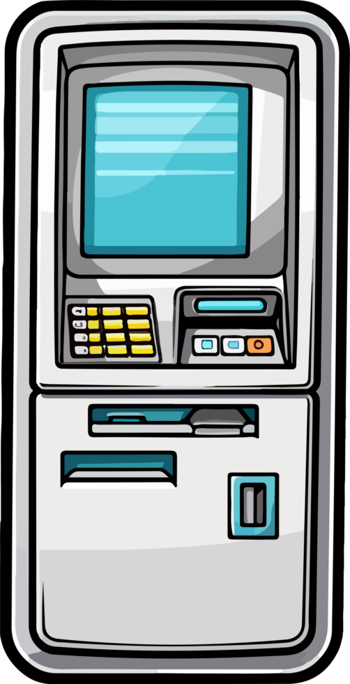 AI generated Atm machine clipart design illustration png