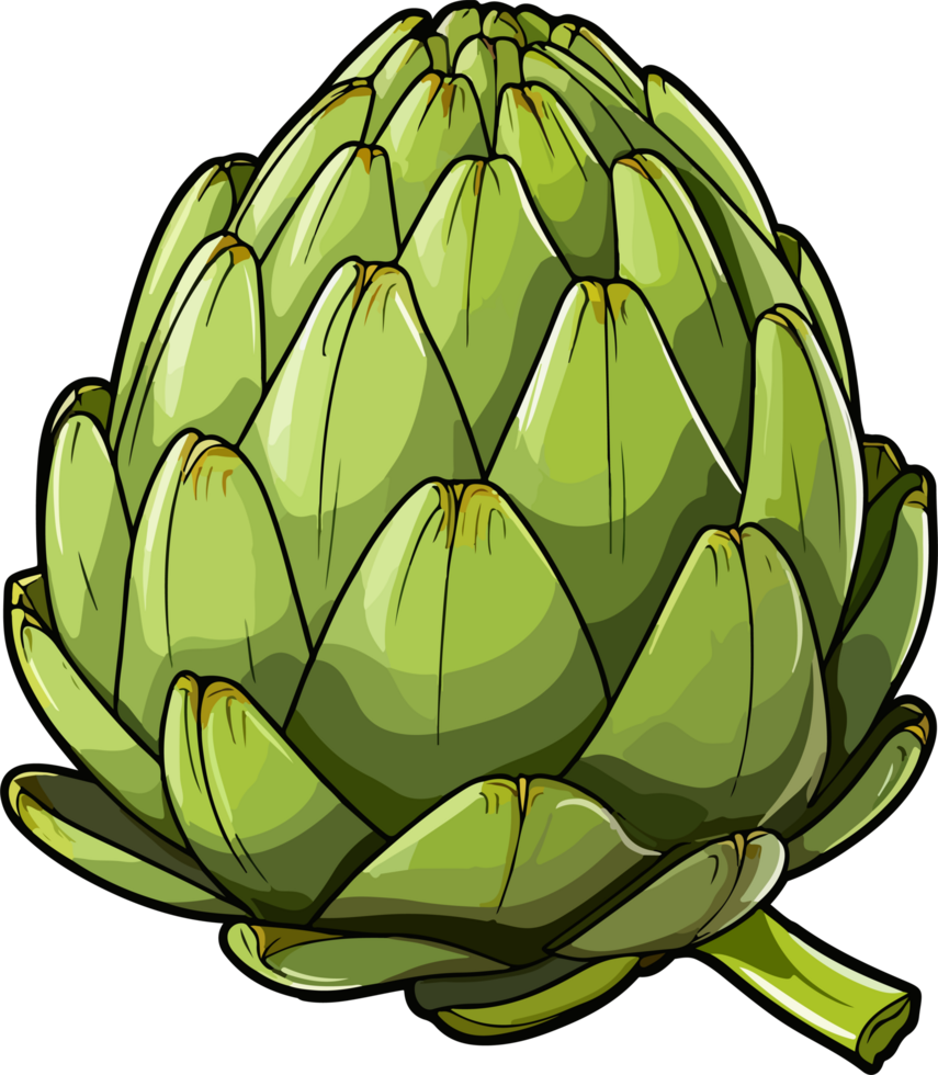 AI generated Artichoke clipart design illustration png