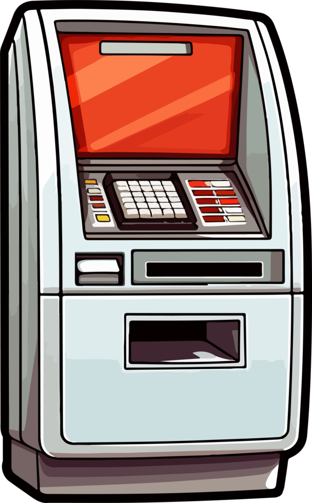 AI generated Atm machine clipart design illustration png