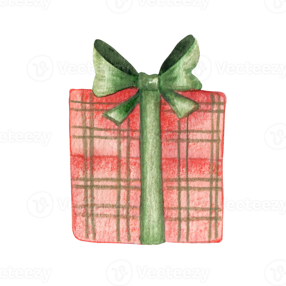 Watercolor gift box png