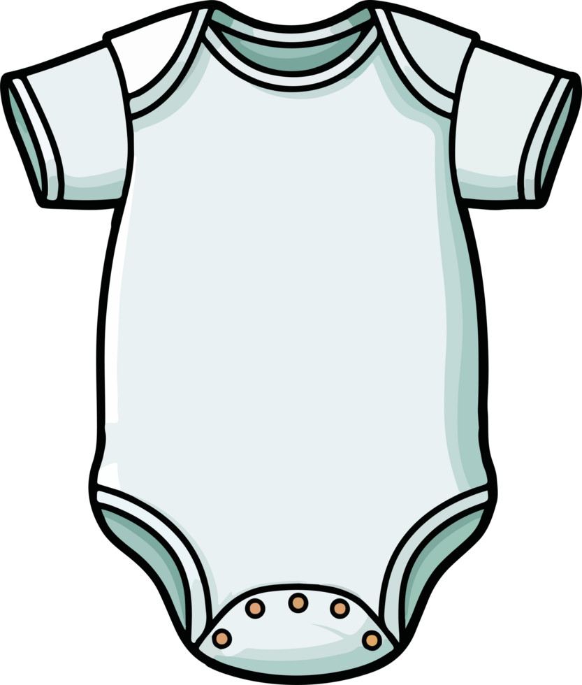 AI generated Baby bodysuit clipart design illustration png