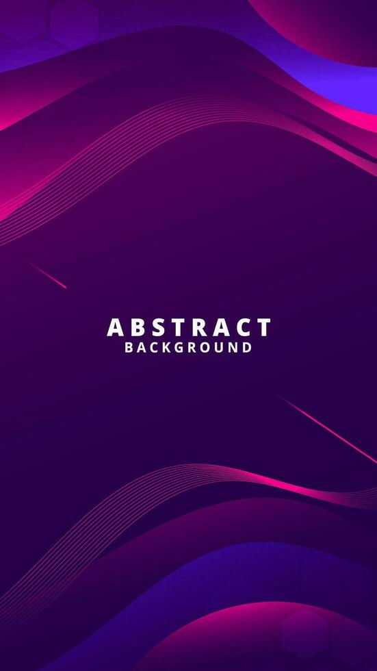 Abstract Gradient Purple Blue liquid background. Modern vector background design. Dynamic Waves. Fluid shapes composition.  Fit for social media story template