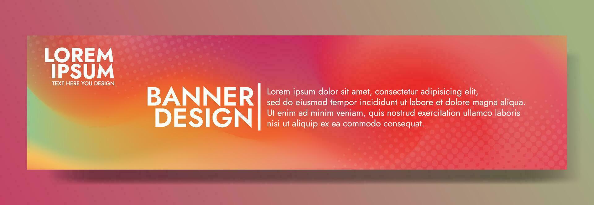 Abstract orange green banner color with a unique wavy design. It is ideal for creating eye catching headers, promotional banners, and graphic elements with a modern and dynamic look. vector