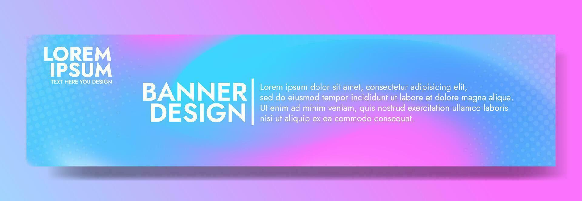 Abstract pink blue banner color with a unique wavy design. It is ideal for creating eye catching headers, promotional banners, and graphic elements with a modern and dynamic look. vector