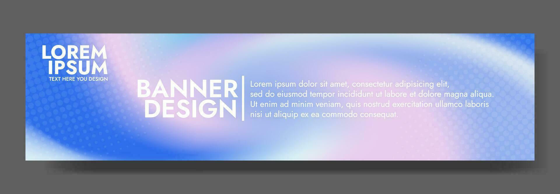 Abstract pink blue banner color with a unique wavy design. It is ideal for creating eye catching headers, promotional banners, and graphic elements with a modern and dynamic look. vector