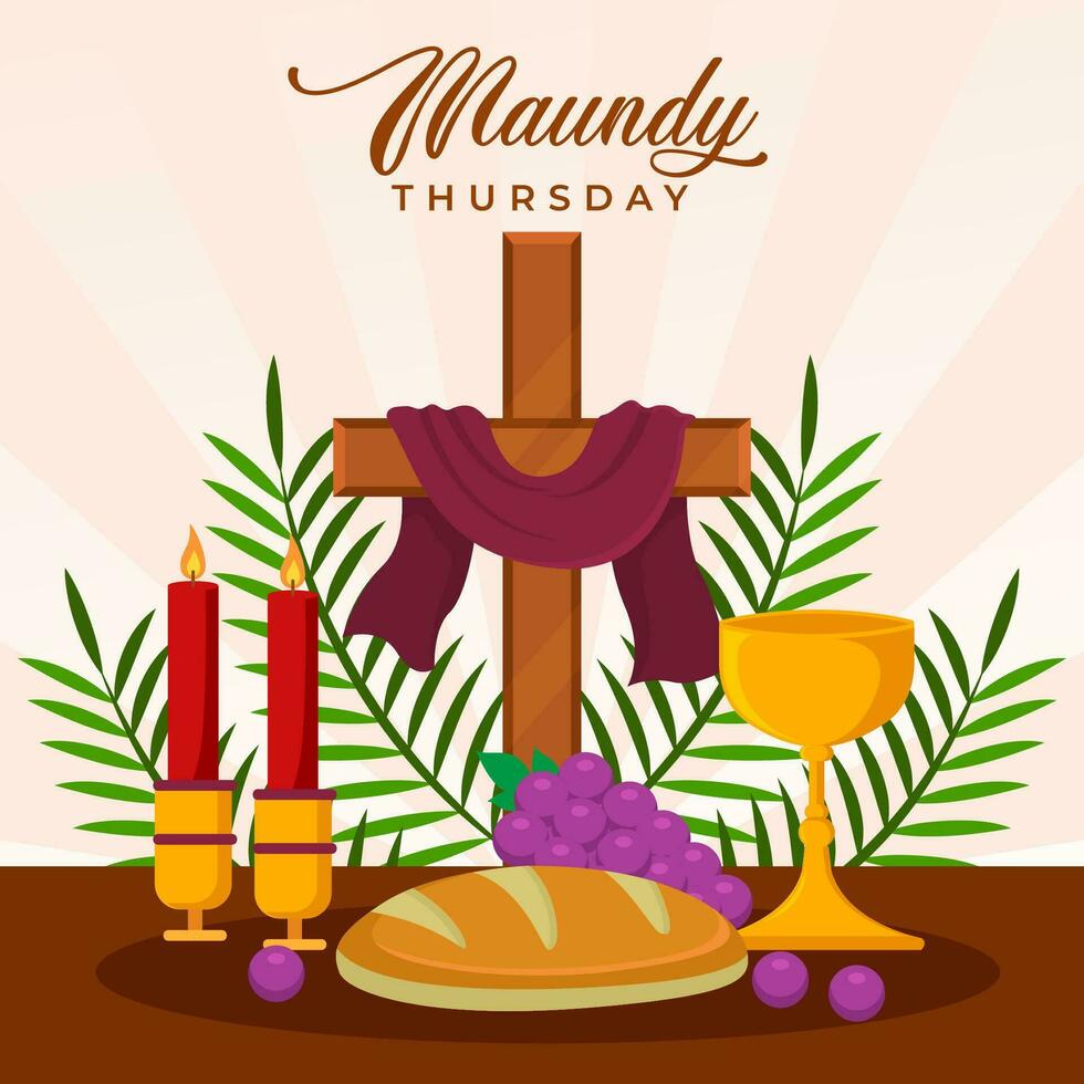 Maundy Thursday illustration vector background. Vector eps 10