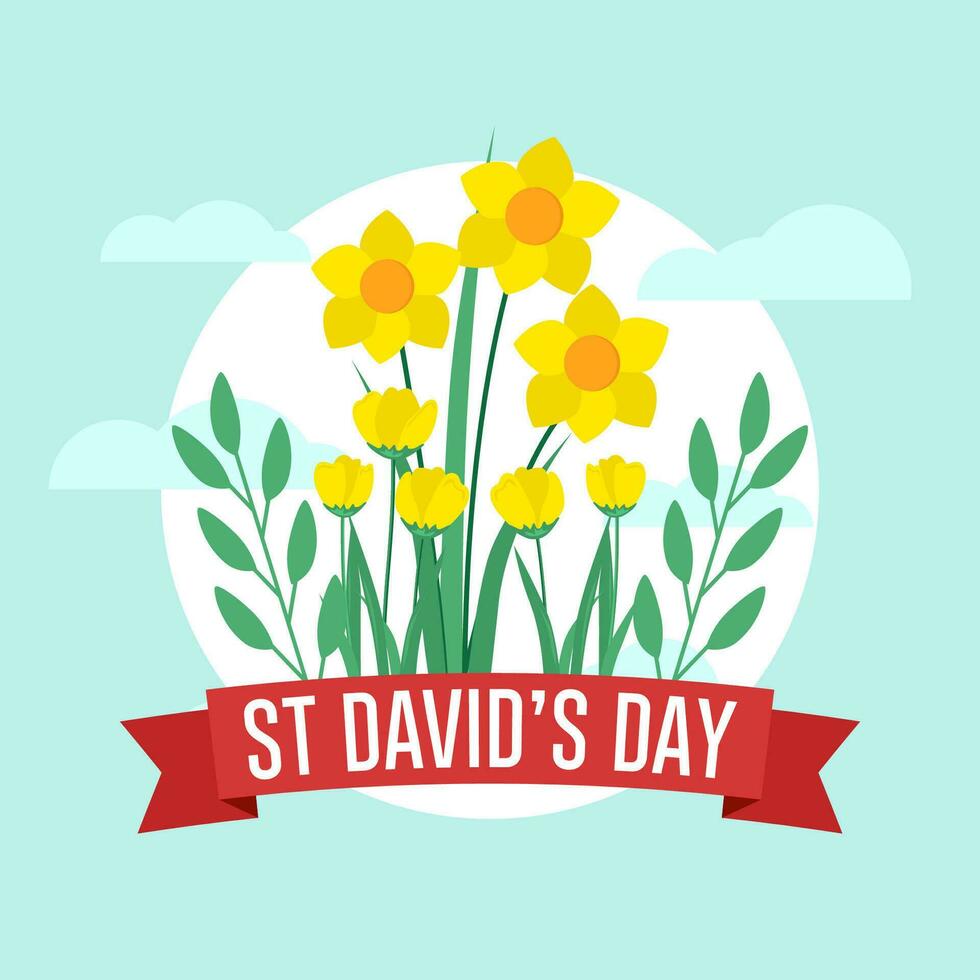 St. David's Day illustration vector background. Vector eps 10
