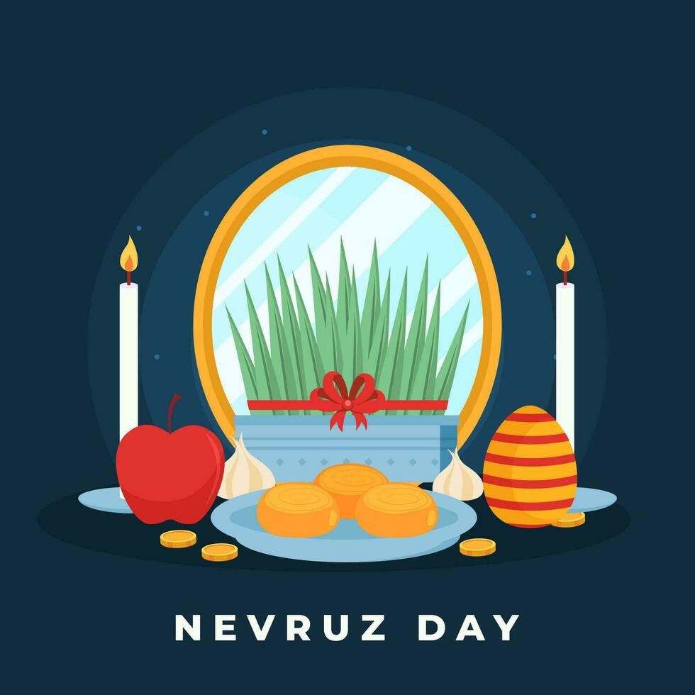 Nevruz Day illustration vector background. Vector eps 10