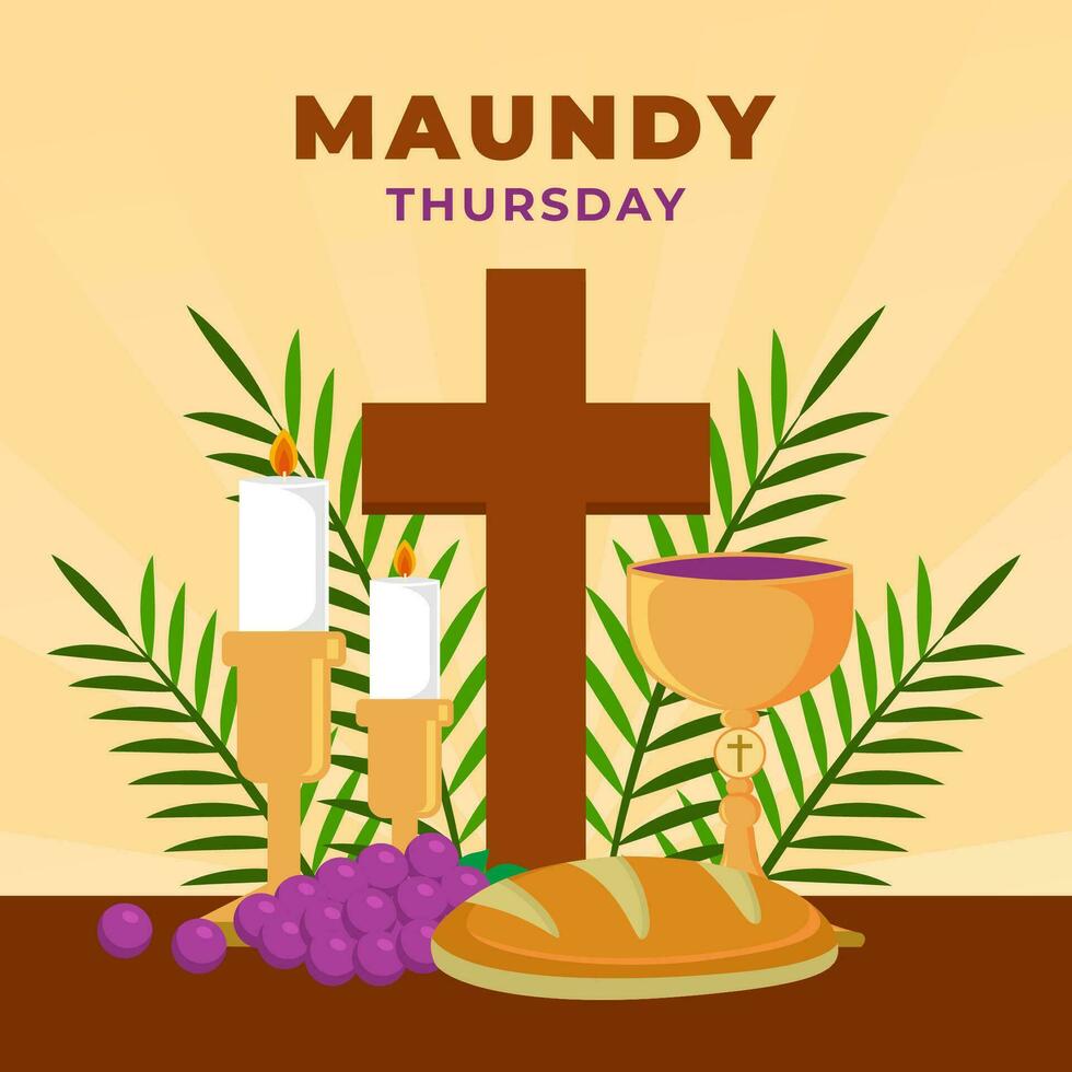 Maundy Thursday illustration vector background. Vector eps 10