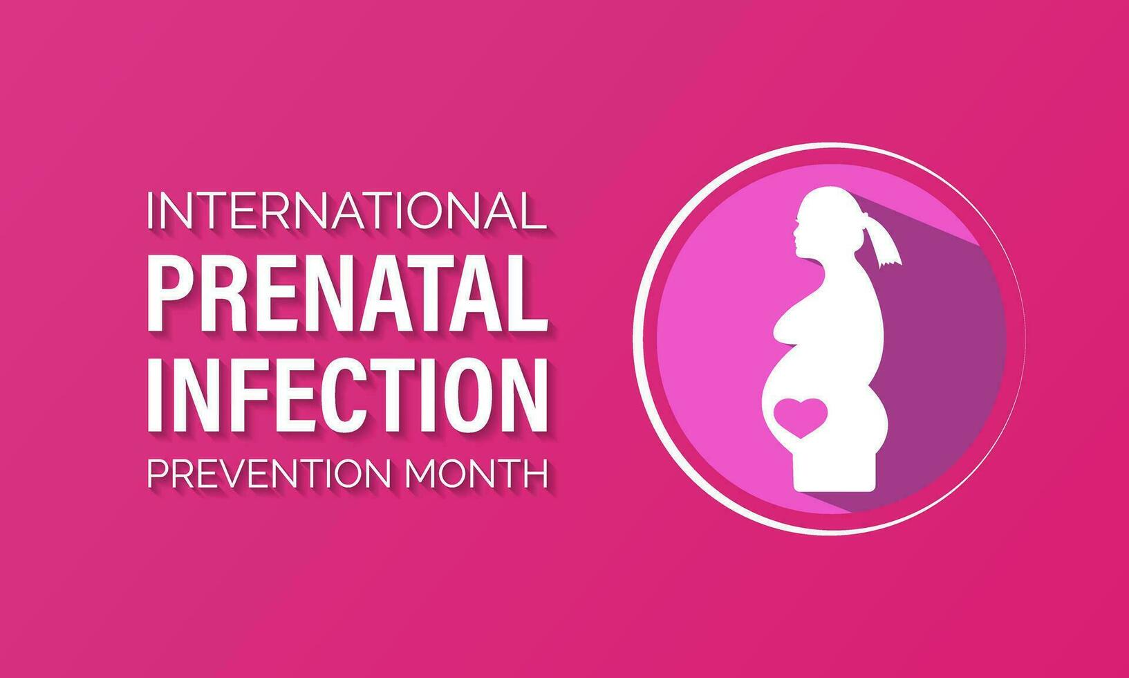 prenatal infección prevención mes es observado cada año en febrero. bandera, póster, tarjeta, antecedentes diseño. vector