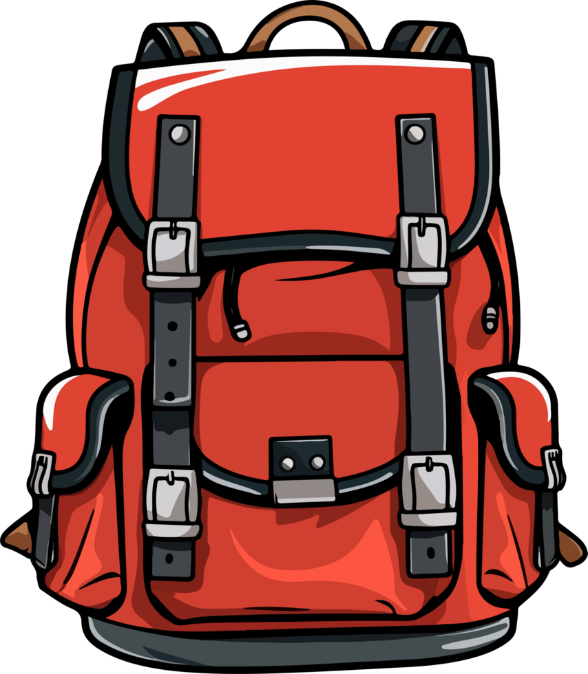 AI generated Backpack clipart design illustration png