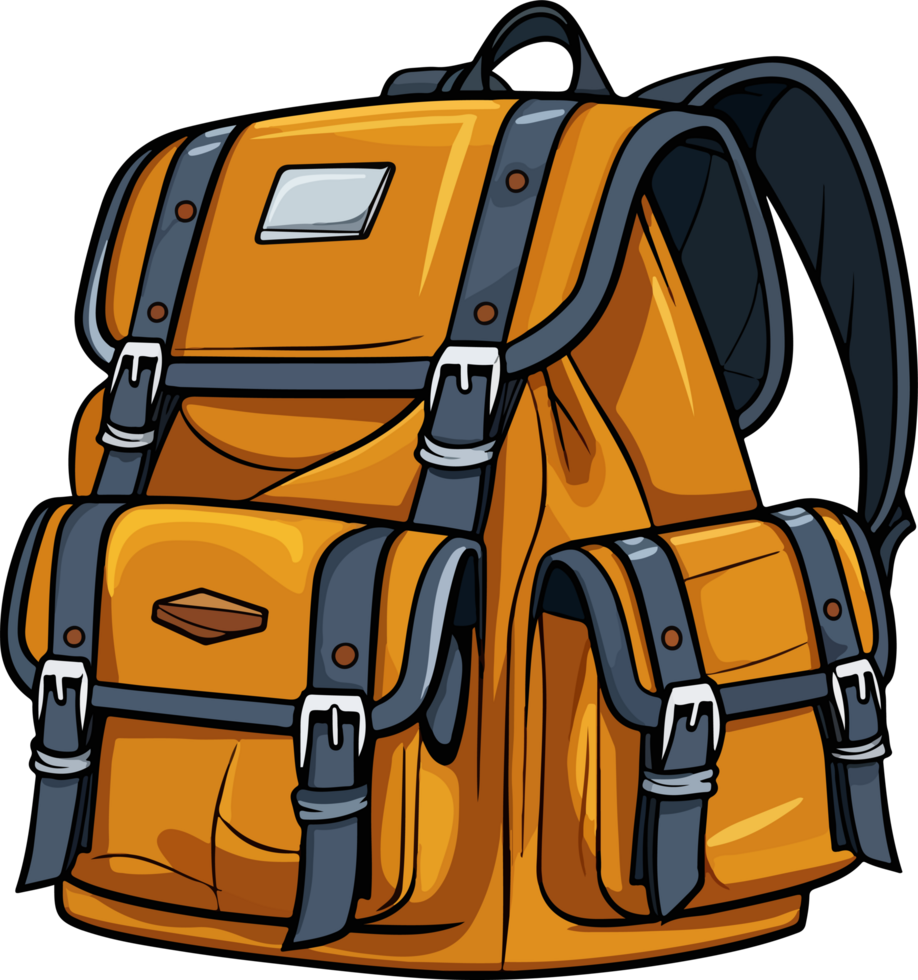 AI generated Backpack clipart design illustration png