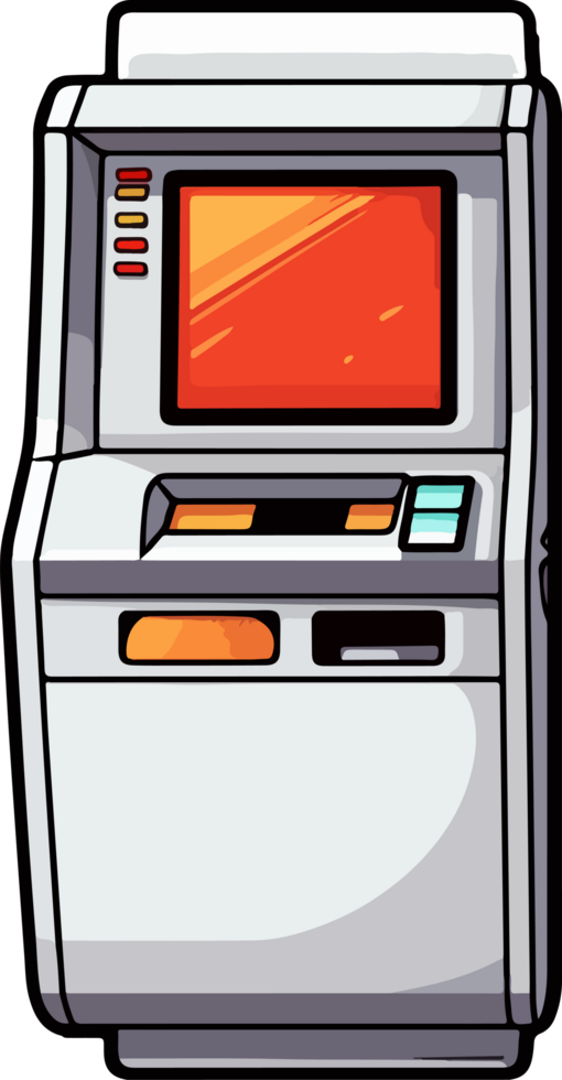 AI generated Atm machine clipart design illustration png