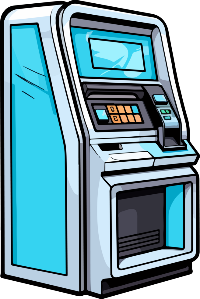 AI generated Atm machine clipart design illustration png