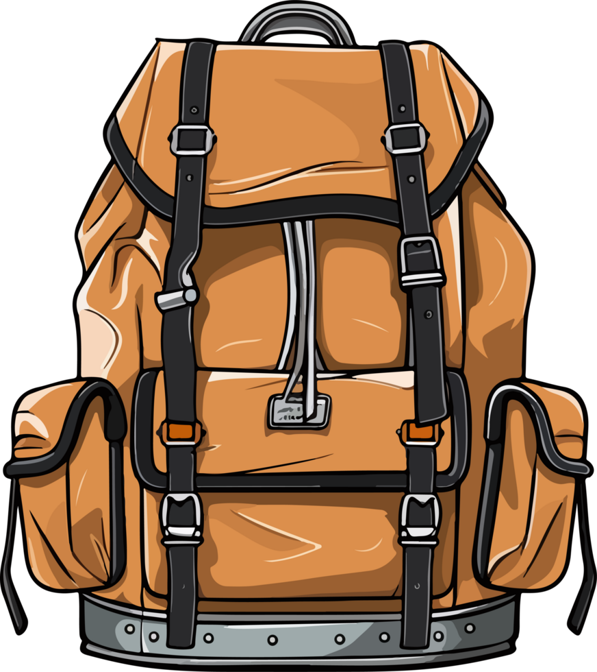 ai generiert Rucksack Clip Art Design Illustration png