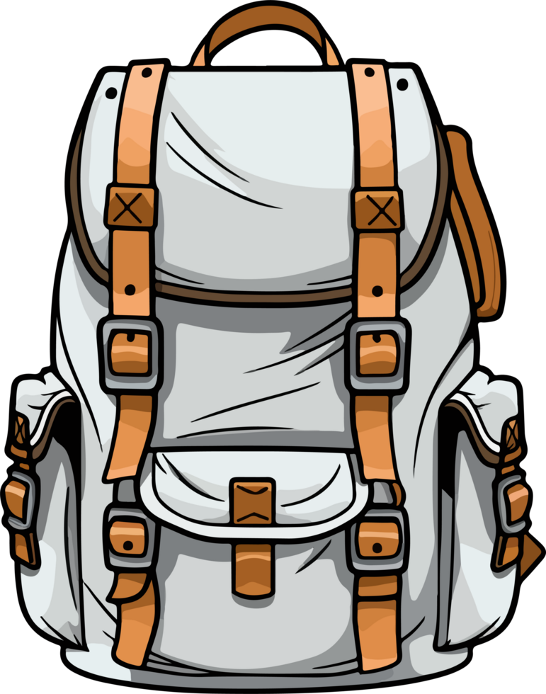 AI generated Backpack clipart design illustration png