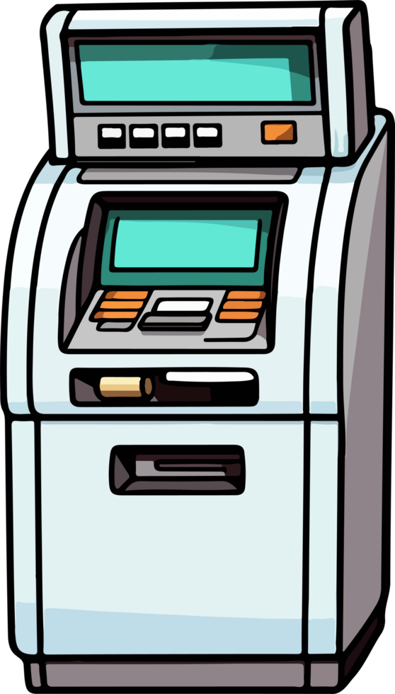 AI generated Atm machine clipart design illustration png