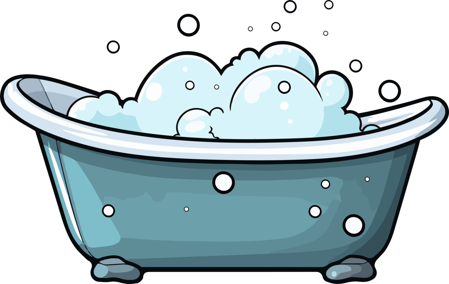 AI generated Bathtub clipart design illustration png