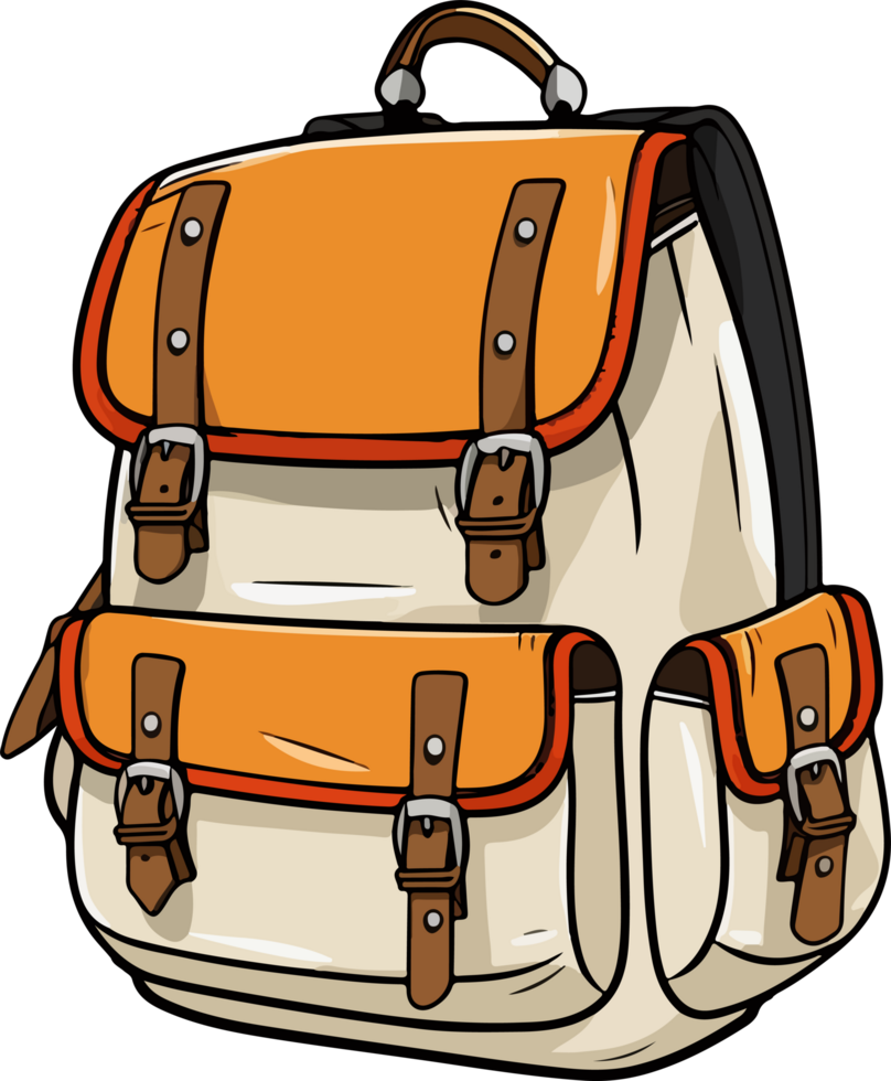 ai generiert Rucksack Clip Art Design Illustration png